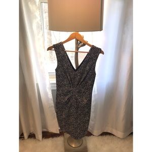 Express black and white mini dress